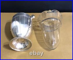 Vase ART DECO métal argenté BOUILLET BOURDELLE BB 22 cm Cristal Table Fleurs Vase ART DECO métal argenté BOUILLET BOURDELLE BB 22 cm Cristal Table Fleurs