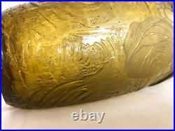 Vase ART DECO verre gravé à l'acide signé MONTJOYE SD 21 cm SAINT DENIS cristal