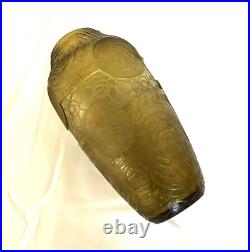 Vase ART DECO verre gravé à l'acide signé MONTJOYE SD 21 cm SAINT DENIS cristal