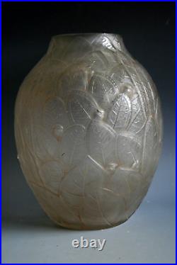 Vase Antique Art Déco André Hunebelle En Verre