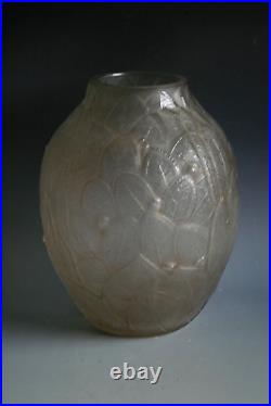 Vase Antique Art Déco André Hunebelle En Verre