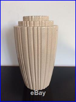 Vase Art Deco Craquelé Céramique De Boulogne