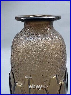 Vase Art Deco Daum Nancy France Givre Marron Clair 1930 M1232
