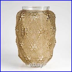 Vase Art Déco Davos Verre Patine Sépia René Lalique R. Lalique Glass