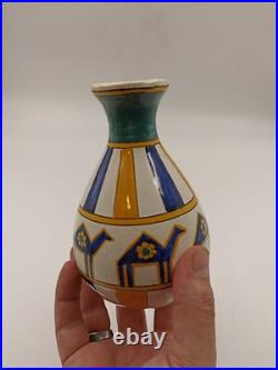 Vase Art Déco Dromadaire Céramique Émaillée Signé France Colonial années 1930 Vase Art Déco Dromadaire Céramique Émaillée Signé France Colonial années 1930