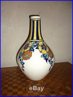 Vase Art Deco En Faience De Boch La Louviere Vase Art Deco Catteau D. 1049