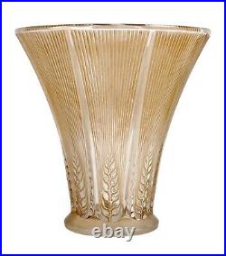 Vase Art Déco Épis Verre Patine Sépia René Lalique R. Lalique Glass