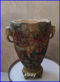 Vase Art Déco Ethnique Ancien Vintage