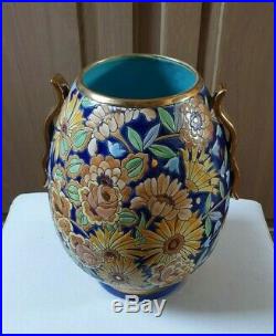 Vase Art Deco Faience Boch La Louviere 1925 Raymond Chevallier
