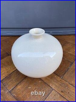 Vase Art Deco Forme Boule Geometrique 1930 Craquele H3829