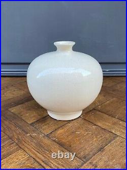 Vase Art Deco Forme Boule Geometrique 1930 Craquele H3829