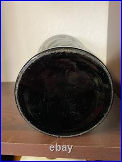 Vase Art Deco Paul Heller En Opaline Noire Et Sablage Titane Decor Savane