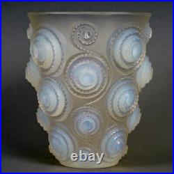 Vase Art Deco Spirales Verre Opalescent René Lalique R. Lalique Glass Spirals