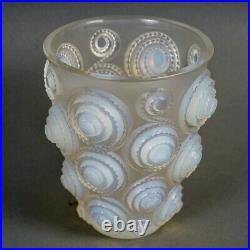 Vase Art Deco Spirales Verre Opalescent René Lalique R. Lalique Glass Spirals