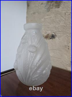 Vase Art Deco Verre Moule Presse Etaleune 1930 Ancien Modèle Chtaignier Vase Art Deco Verre Moule Presse Etaleune 1930 Ancien Modèle Chtaignier