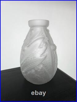 Vase Art Deco Verre Moule Presse Etaleune 1930 Ancien Modèle Chtaignier Vase Art Deco Verre Moule Presse Etaleune 1930 Ancien Modèle Chtaignier