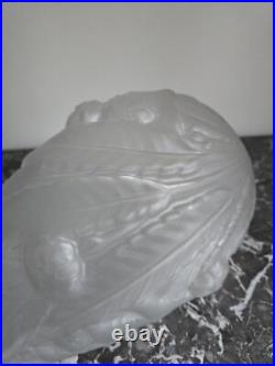 Vase Art Deco Verre Moule Presse Etaleune 1930 Ancien Modèle Chtaignier Vase Art Deco Verre Moule Presse Etaleune 1930 Ancien Modèle Chtaignier