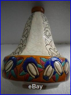 Vase Art Déco en émaux de LONGWY