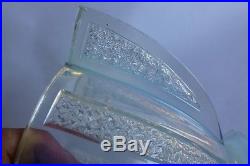 Vase Art deco verre opalescent signé CESARI verrerie (31273)