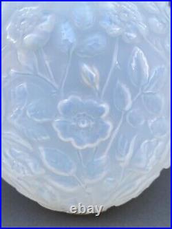 Vase Boule Opalescent Verlys Art Deco 1930 Decor De Fleurs M1233