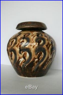 Vase Camille THARAUD'Amarante' Porcelaine de Limoges Art Déco motifs rares TBE