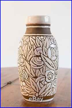 Vase Ceramique Art Deco par Brunard-Sue et Mare-Adnet