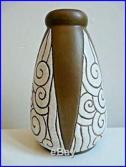 Vase Ceramique Gres Cazalas Signe Paule Art Deco Basque 1930 No Ciboure