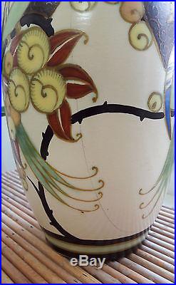 Vase Céramique Keramis Art Déco Perruche Oiseau Stylisé