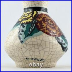 Vase Céramique LOUIS DAGE Décor Floral Art Déco 1930/année 30/larrieu/fontinelle