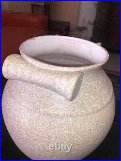 Vase Céramique Néoclassique Art Déco Beige Années 1930 Ceramic 25cm Keramikvase