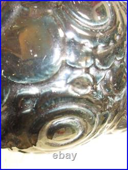 Vase Céramique noire Signé ST Clement, ART DECO, HAUT 32 cm