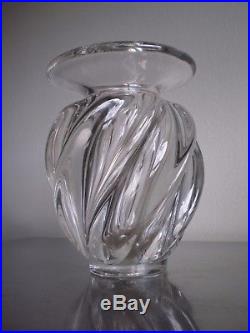 Vase Cristal Pierre D Avesn Verrerie Art Deco Vintage Glass 1930