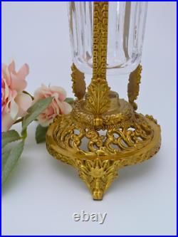 Vase Cristal et laiton neuf art déco Vase Cristal et laiton neuf art déco