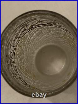 Vase DAUM Art déco gravé à lacide rehauts dor Inclusions paillettes dor