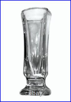 Vase DAUM FRANCE Art-Déco vers 1950 en cristal, en parfait état H 33 cm 6,5 kg