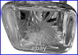 Vase DAUM FRANCE Art-Déco vers 1950 en cristal, en parfait état H 33 cm 6,5 kg