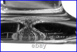 Vase DAUM FRANCE Art-Déco vers 1950 en cristal, en parfait état H 33 cm 6,5 kg