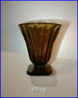 Vase DAUM cristal fumé époque Art deco années 20-30