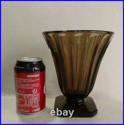 Vase DAUM cristal fumé époque Art deco années 20-30