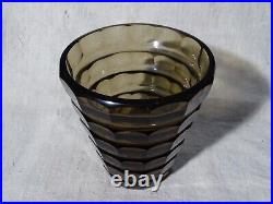 Vase Daum Nancy croix de Lorraine verre fumé Art Déco-Smoked Glass vase Daum
