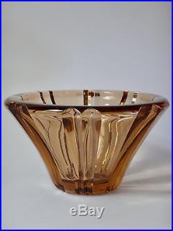 Vase Daum Nancy en cristal fumé ep Art déco 1930