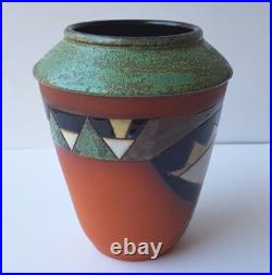 Vase En Céramique Art Déco Signé Vers 1920 K749 Vase En Céramique Art Déco Signé Vers 1920 K749