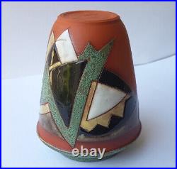 Vase En Céramique Art Déco Signé Vers 1920 K749 Vase En Céramique Art Déco Signé Vers 1920 K749