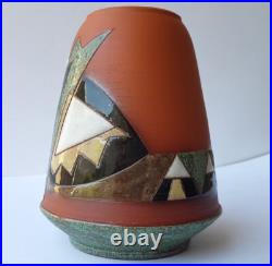 Vase En Céramique Art Déco Signé Vers 1920 K749 Vase En Céramique Art Déco Signé Vers 1920 K749