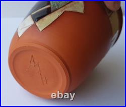 Vase En Céramique Art Déco Signé Vers 1920 K749 Vase En Céramique Art Déco Signé Vers 1920 K749