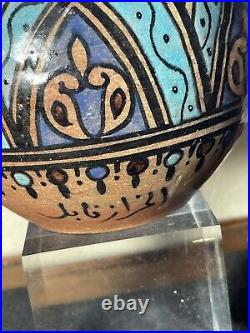 Vase En Céramique Tunisie Signé Pierre De Verclos À Nabeul Art Déco
