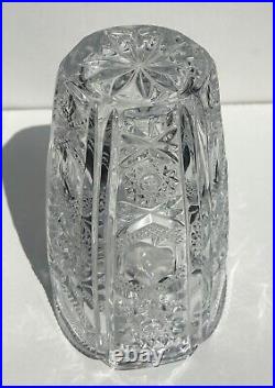 Vase En Cristal Taillé époque Art Déco, de toute beauté