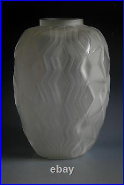 Vase En Verre Antique Art Deco Andre Hunebelle