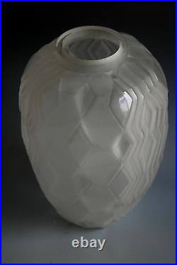 Vase En Verre Antique Art Deco Andre Hunebelle