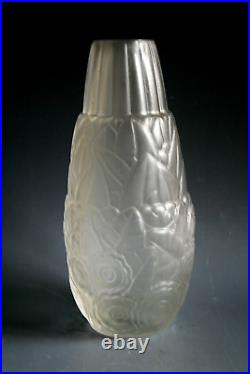 Vase En Verre Art Deco Andre Hunebelle